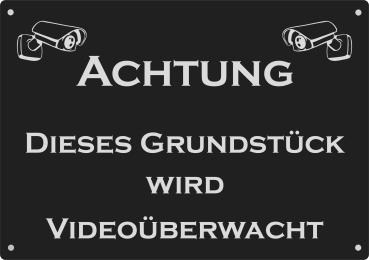 "Achtung Videoüberwachung...." Alu Hinweisschild